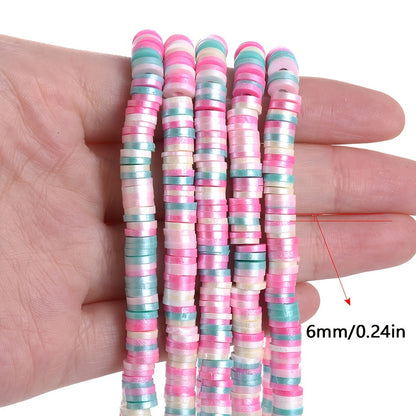Flat Round Polymer Clay Beads