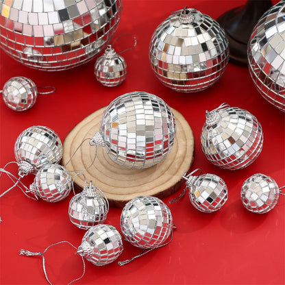Silver Laser Mirror Ball Decorations