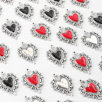 Love & Peach Heart Alloy Hook Charms