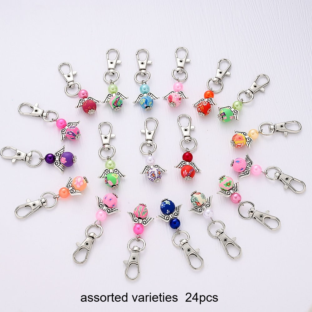 24PCS Random Mix Angel Mini Keychain Set