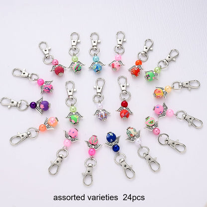 24PCS Random Mix Angel Mini Keychain Set