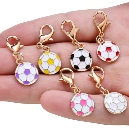 24PCS Random Mix Soccer Mini Keychain Set