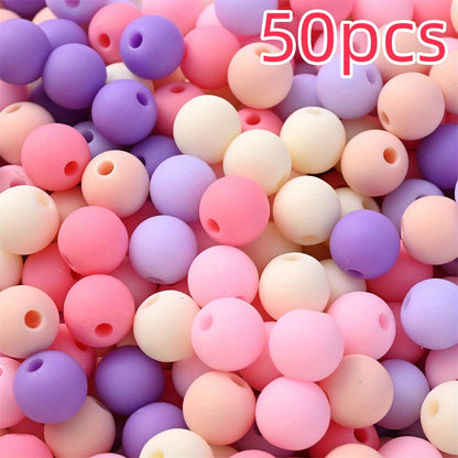 Color Series Matte Round Acrylic Spacer Beads