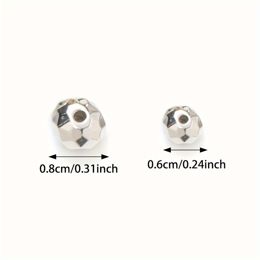 100PCS 8mm Faceted Ball Plastic Bead Set