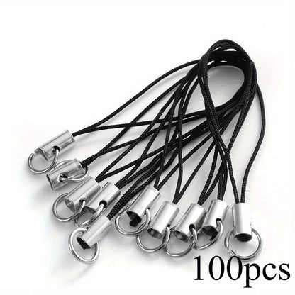 100-Piece Nylon Keychain Strap Cords