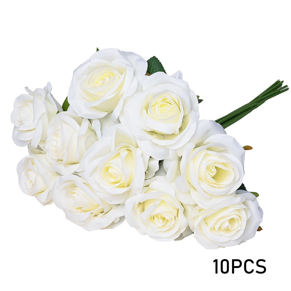 Artificial White Rose Bouquet