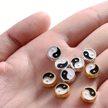Enamel Tai Chi Yin Yang Beads