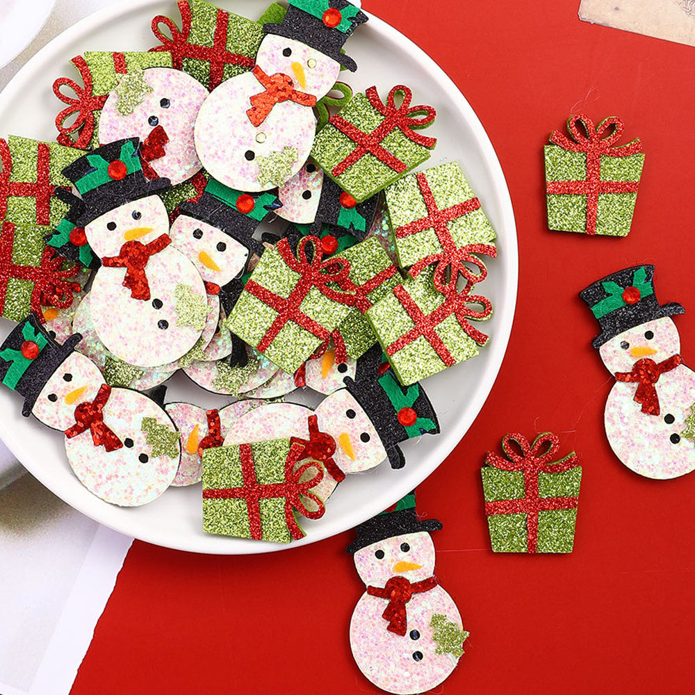 Christmas Glitter Decorative Patches