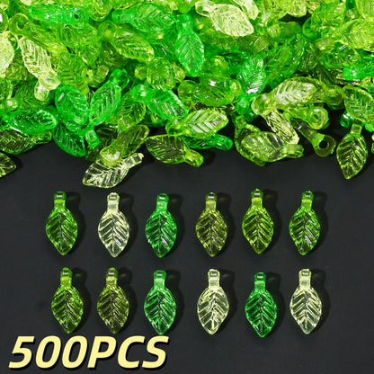 Transparent Acrylic Leaf Charms