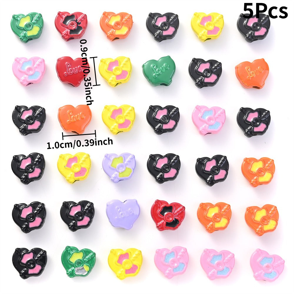 Heart Butterfly Bow Alloy Beads