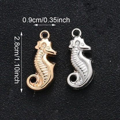 20PCS 3D Retro Seahorse CCB Pendant Set
