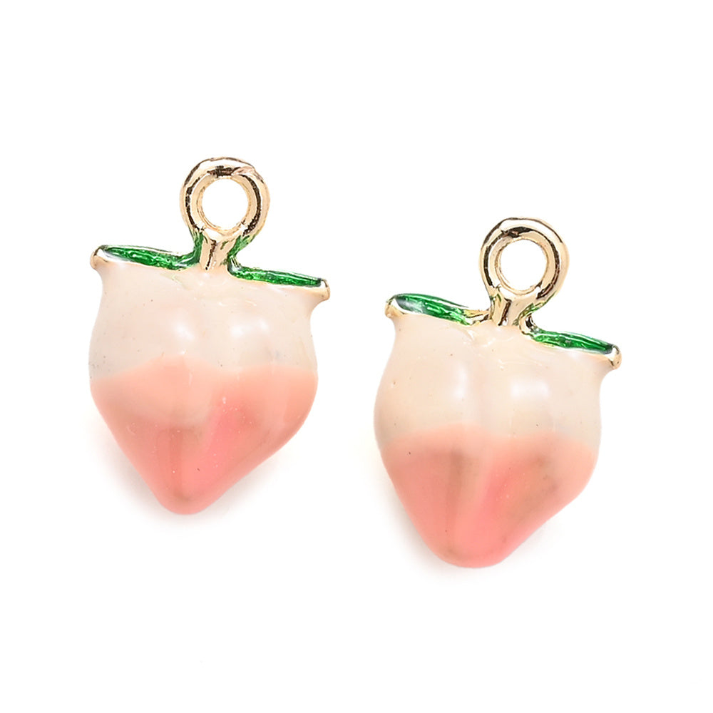 2PCS Fruit Series Alloy Pendant Set