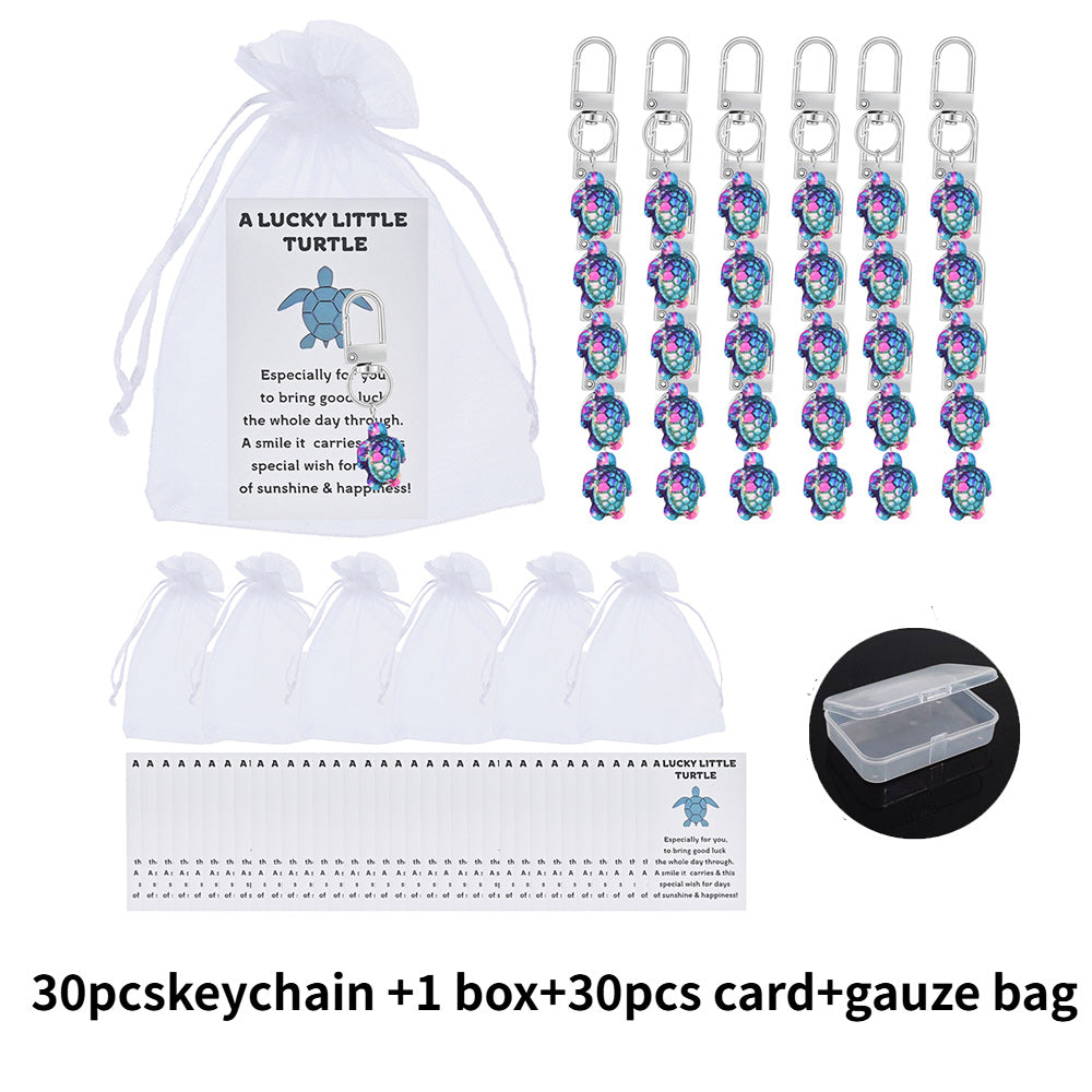 Lucky Turtle Keychain Gift Set
