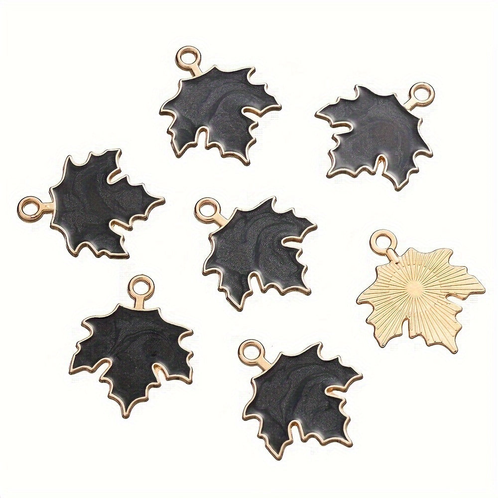 10PCS Alloy Maple Leaf Pendant Set