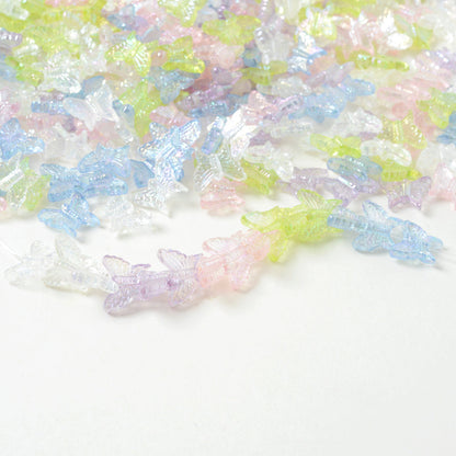 Green AB Acrylic Butterfly Beads