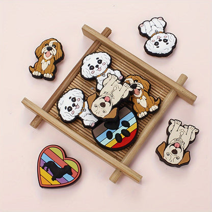 15PCS Puppy Series Silicone Bead Set