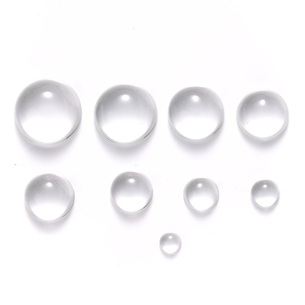 20/50PCS Transparent Dome Glass Cabochon Set