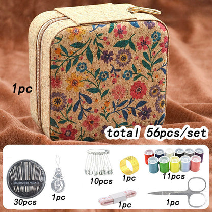 Retro Sewing Kit with Zipper Case