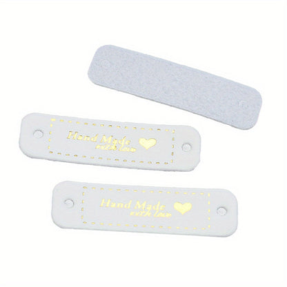 Gold Love Pattern Rectangular Labels