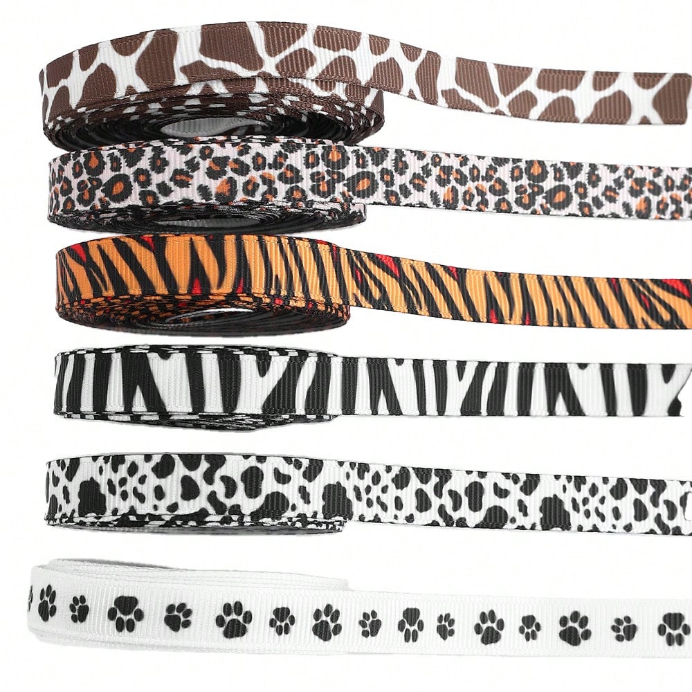 1 cm Fashion Animal Print Fabric Ribbon