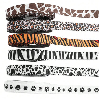 1 cm Fashion Animal Print Fabric Ribbon