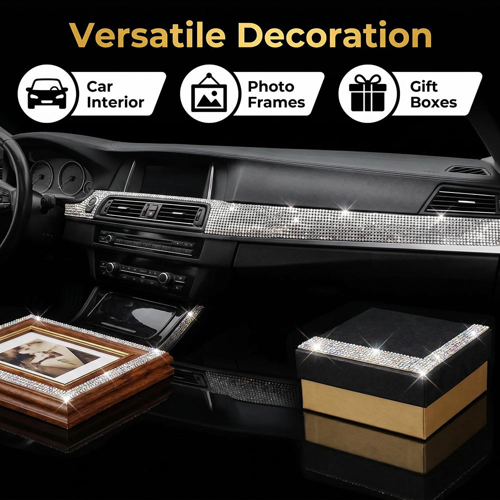 Self-Adhesive Rhinestone Trim Ribbon Set