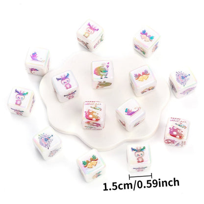 White Square Acrylic Beads
