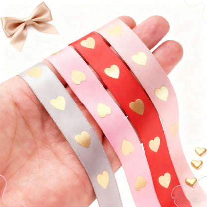 Peach Heart Gift Wrapping Ribbon