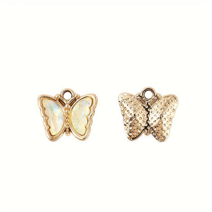 Colorful Alloy Butterfly Pendants