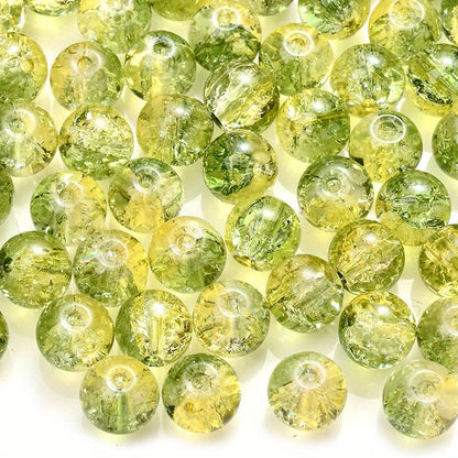 100PCS 8mm Gradient Glazed Flower Bead Set