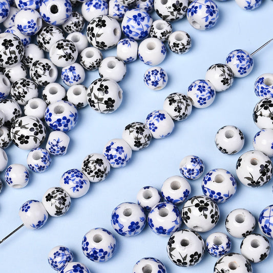 Chinese Style Ceramic Printed Beads