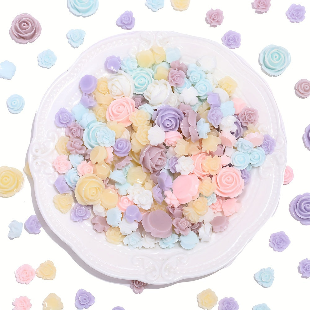 Glowing Rose Acrylic Beads