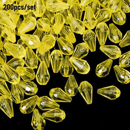 Faceted Waterdrop Acrylic Beads