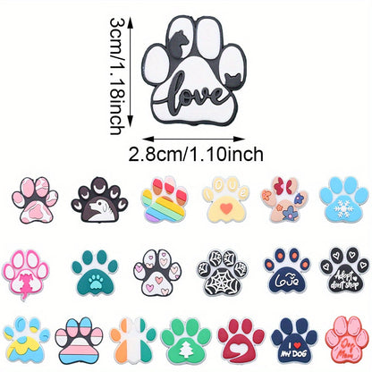 Dog Paw Silicone Focal Beads
