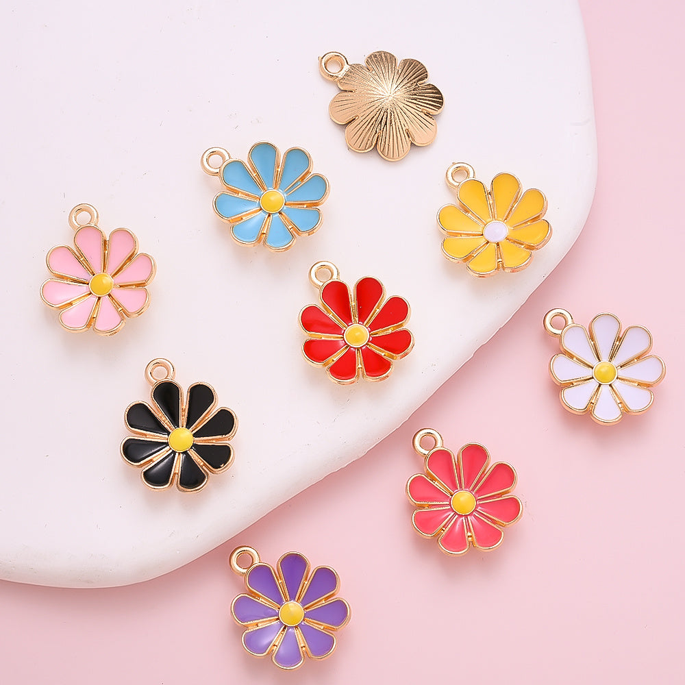 Colorful Daisy Flower Pendant Charms