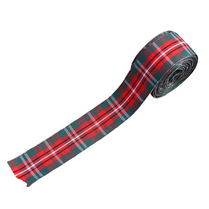 Christmas Plaid Polyester Ribbon