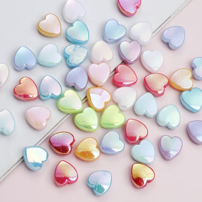 100-Piece 9 mm Love Acrylic Spacer Beads