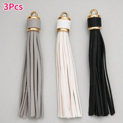 Leather Tassel Metal Keychains