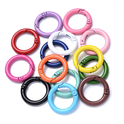 Round Keychain Buckle Spring Clasps Set