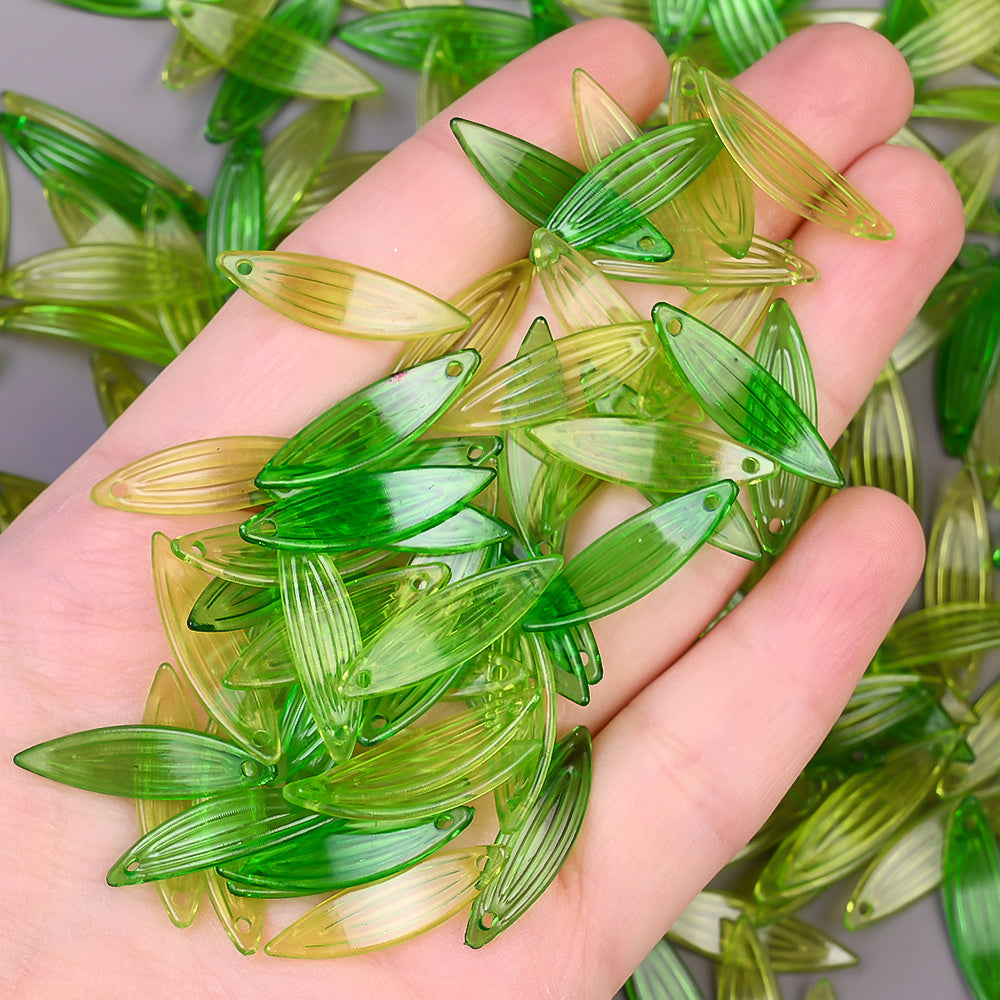 2026 New Arrival 10×11mm Gradient Flower Acrylic Bead Caps