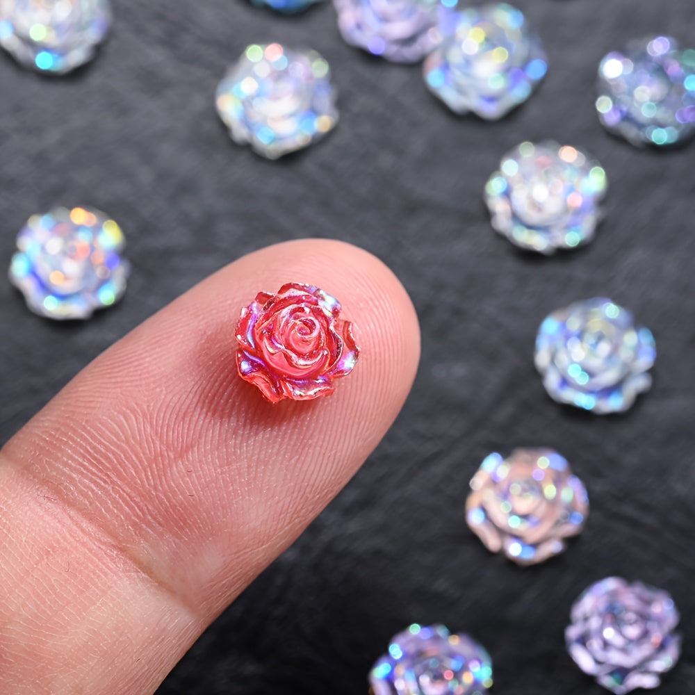 100-Piece 8 mm Rose Bead Patches