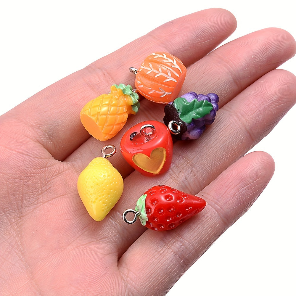 Strawberry Resin Pendant Charms