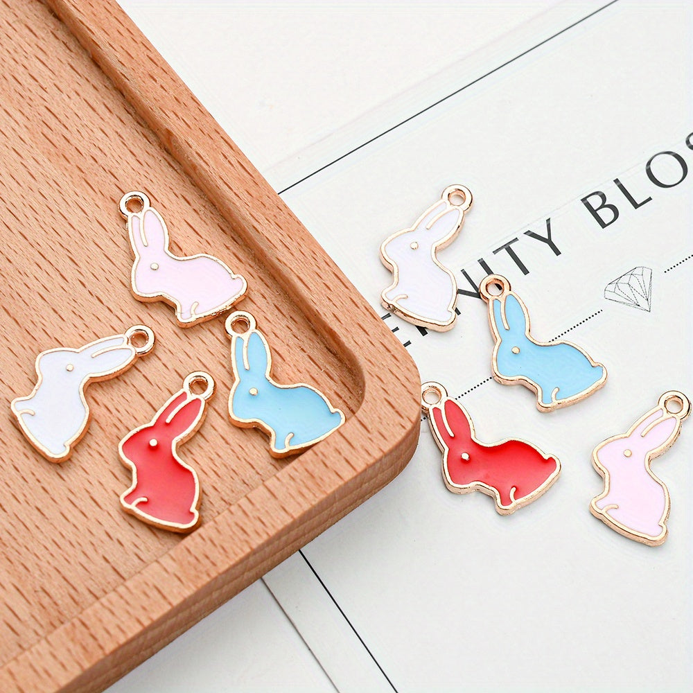 Easter Enamel Rabbit Pendants