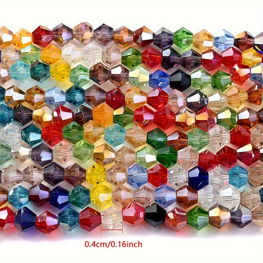 90PCS 4mm Faceted Glass Corner Bead Set