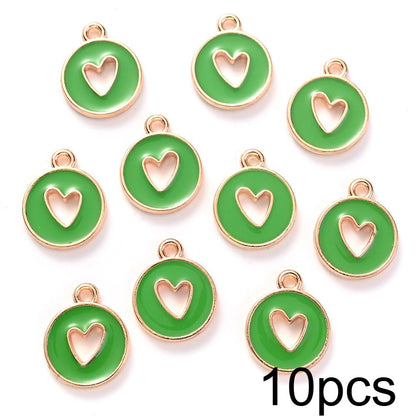Valentine's Day Round Openwork Heart Alloy Charms