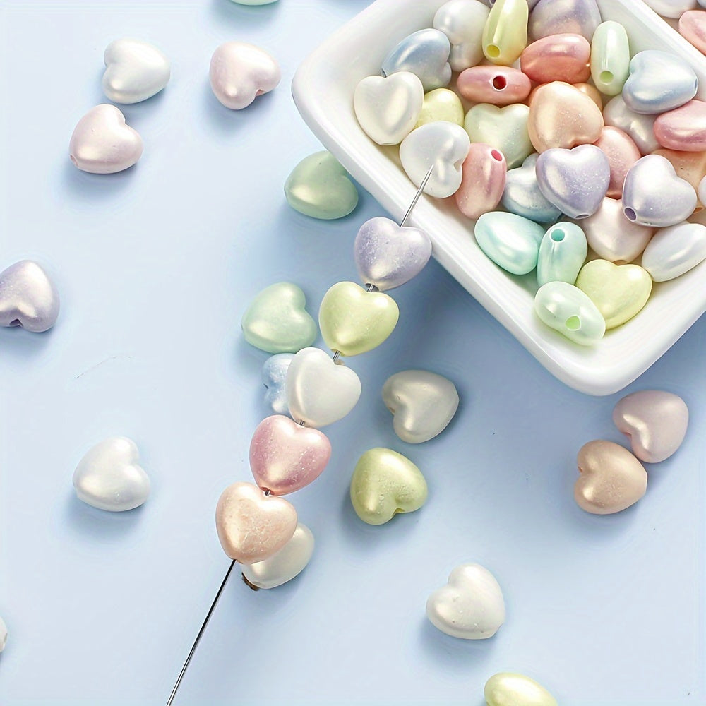 Macaron Color Love Acrylic Beads