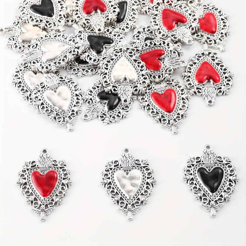 Love & Peach Heart Alloy Hook Charms
