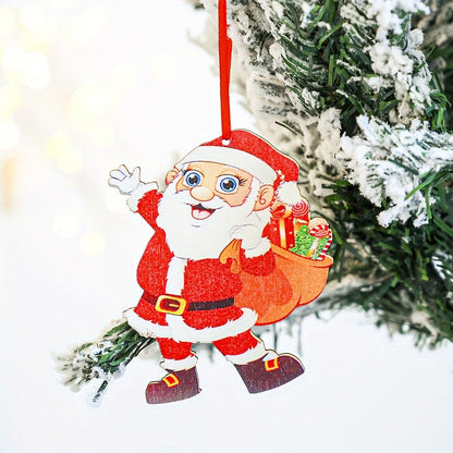 Wooden Merry Christmas Decorative Pendant