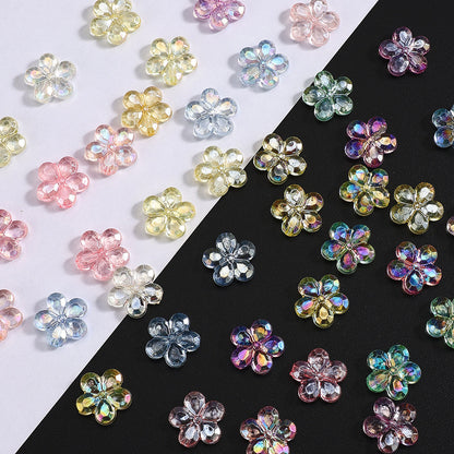 Clear Flower Acrylic Beads