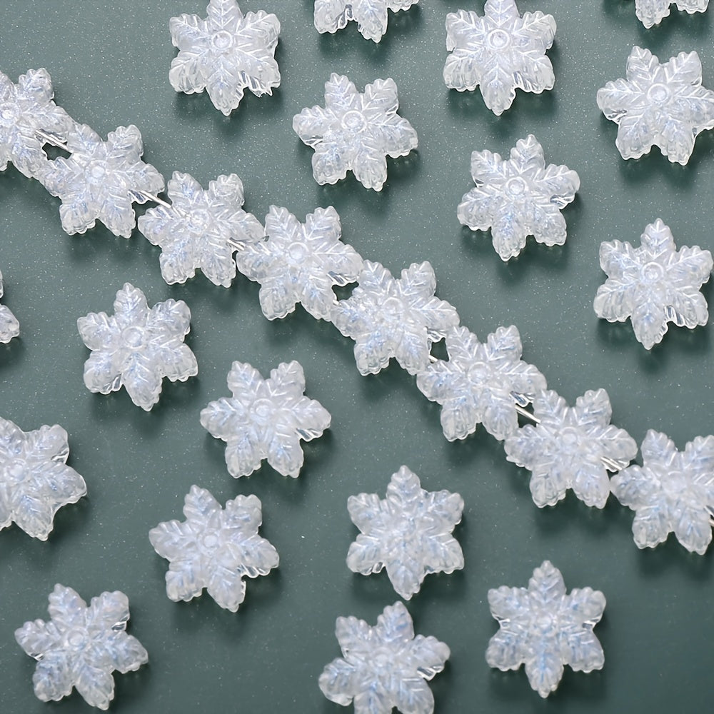 Ice Snowflake Acrylic Beads